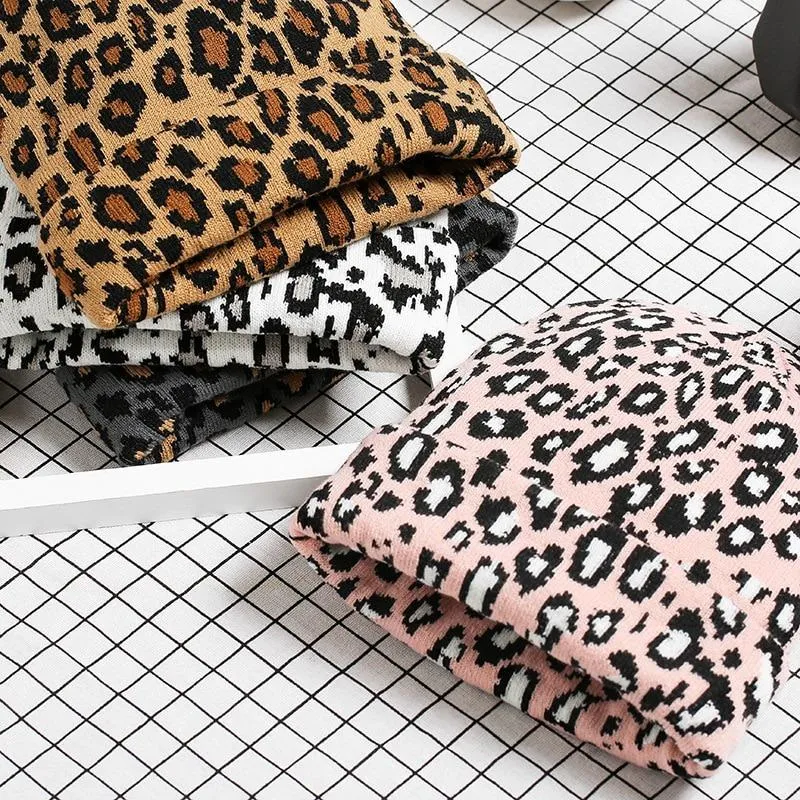Leopard Print Slim and Fit Winter Beanie