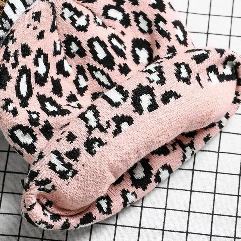 Leopard Print Slim and Fit Winter Beanie