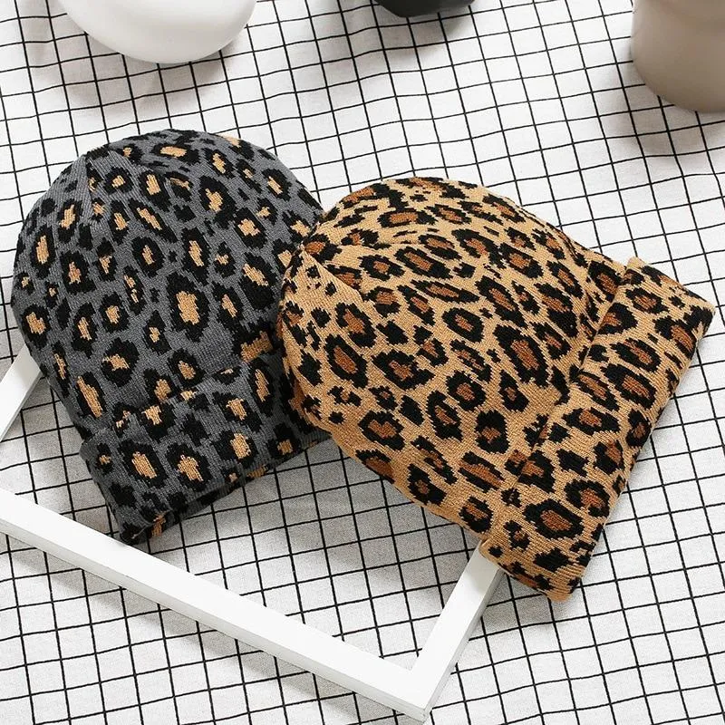 Leopard Print Slim and Fit Winter Beanie