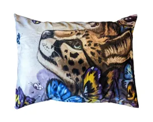 Leopard Printed US Standard Furry Pillow Cover for Bed, Kids Room Throw Pillow, Playroom Pillow, Decorative Pillow, Accent Pillow