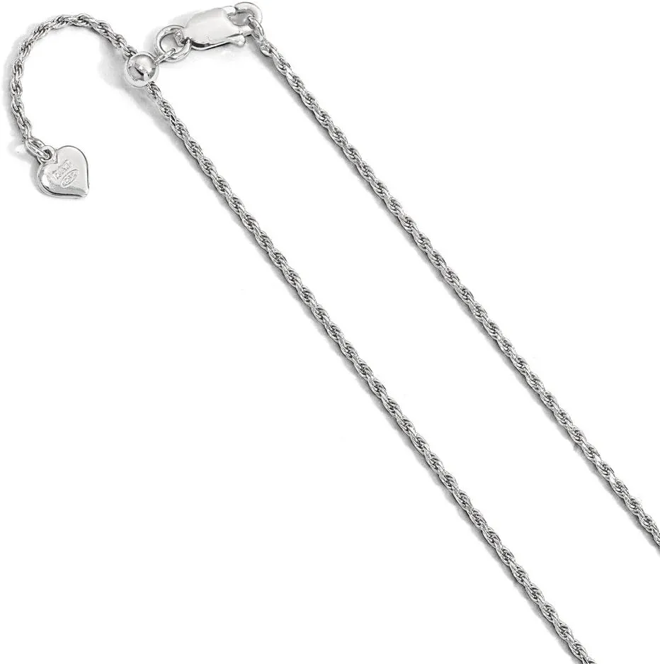 Leslie's Sterling Silver 1.4 mm Adjustable Rope Chain