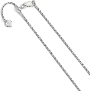 Leslie's Sterling Silver 1.4 mm Adjustable Rope Chain