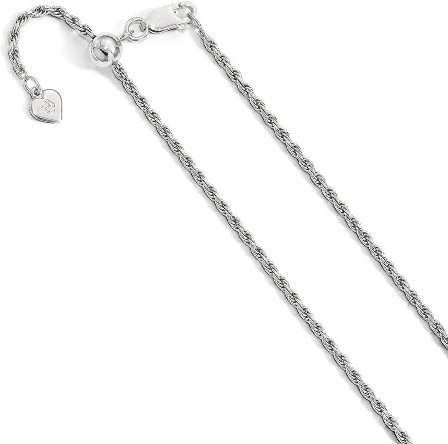 Leslie's Sterling Silver 2 mm Adjustable Rope Chain