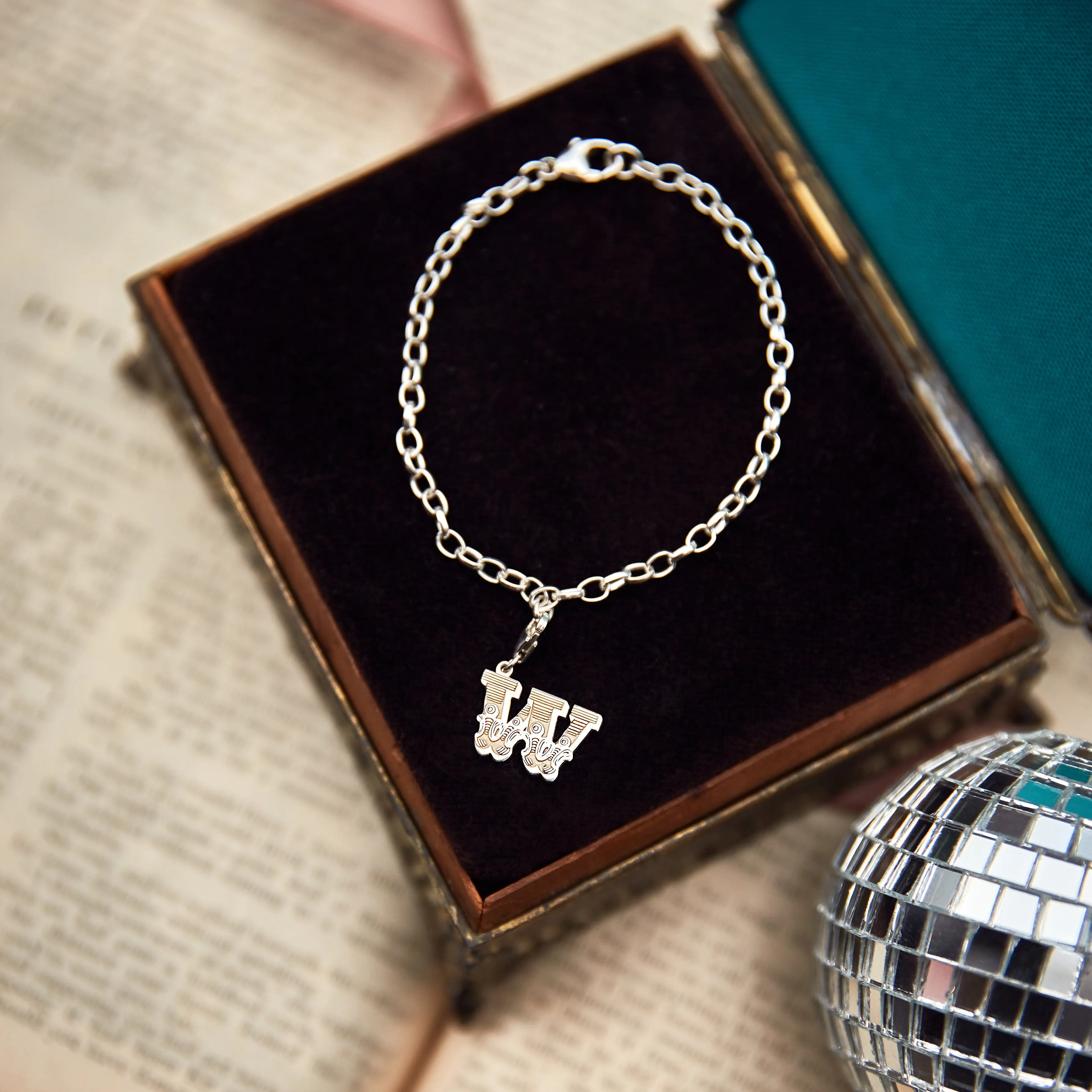 Letter W Starter Charm Bracelet