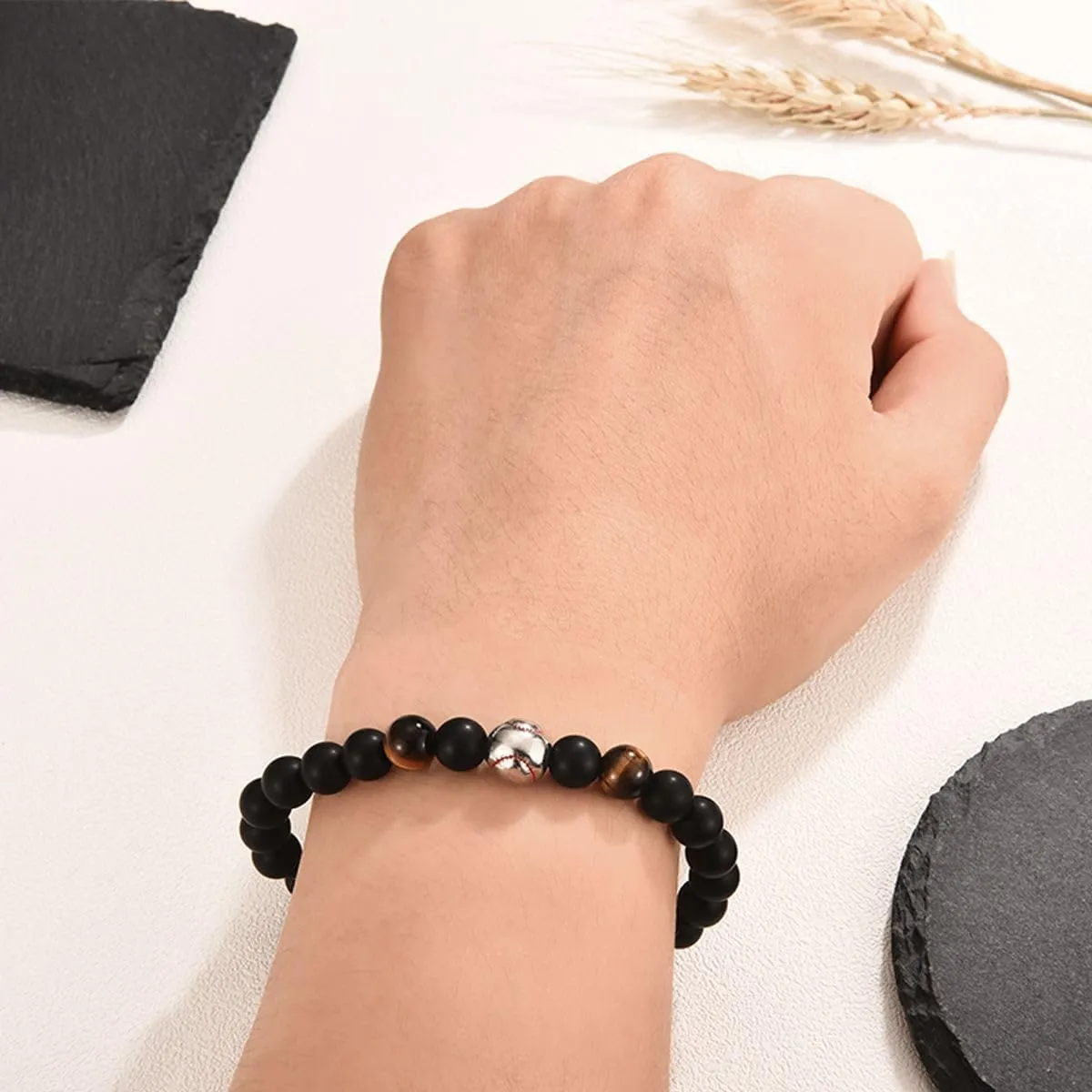 Leyung Bracelet Gifts for Teenage Boys, Football Baseball Basketball Soccer Bracelet Gifts for Boys Player Son Grandson Team Friend, Graduation Birthday Gifts for Teen Boys with Message Card