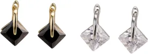 LIFKOME 1 Pair Women's Minimalist Zircon Earrings Simple Circle Studs for Everyday Party Wedding Office Casual