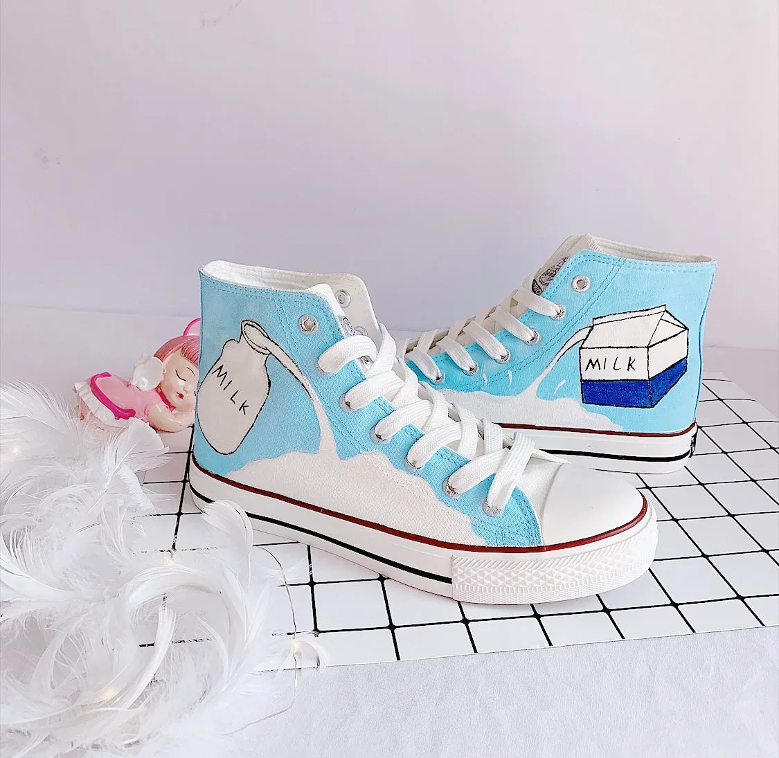 Light Blue Milk Canvas Shoes AD11022