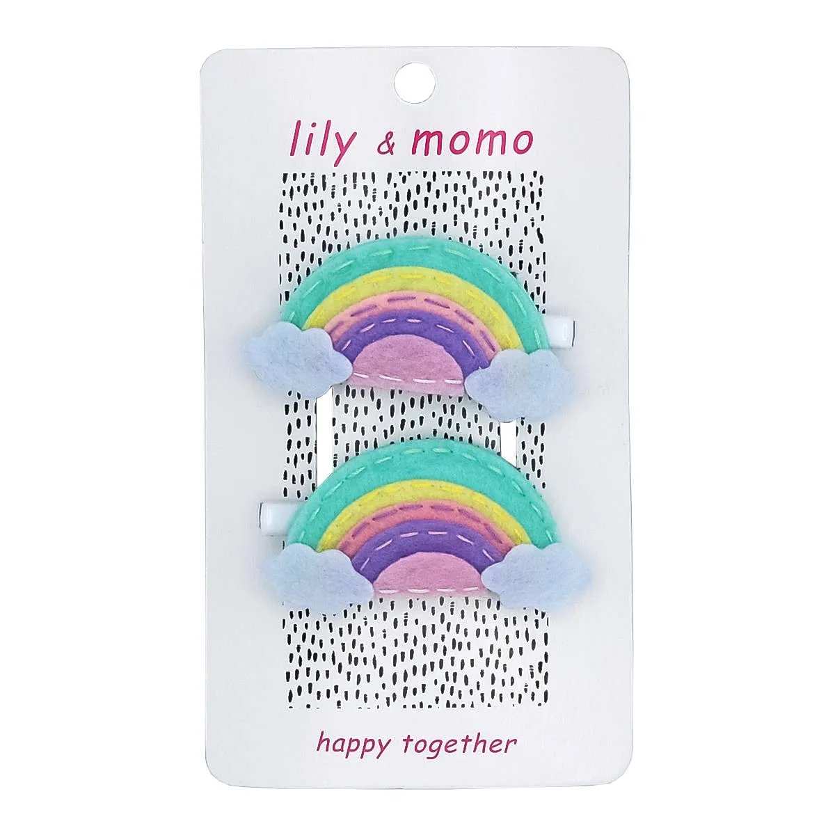 Lily and Momo - Pastel Rainbow Hair Clips- Mint