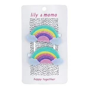 Lily and Momo - Pastel Rainbow Hair Clips- Mint