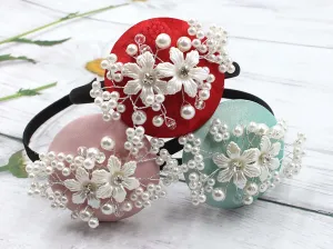 Lily Pearl Floral Hairband (3 Colors)