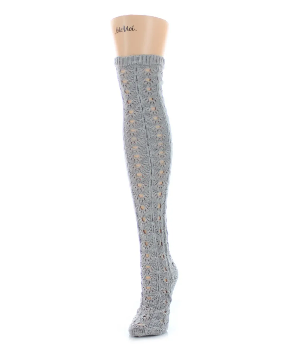 Linear Loop Chunky Knit Over The Knee Warm Socks