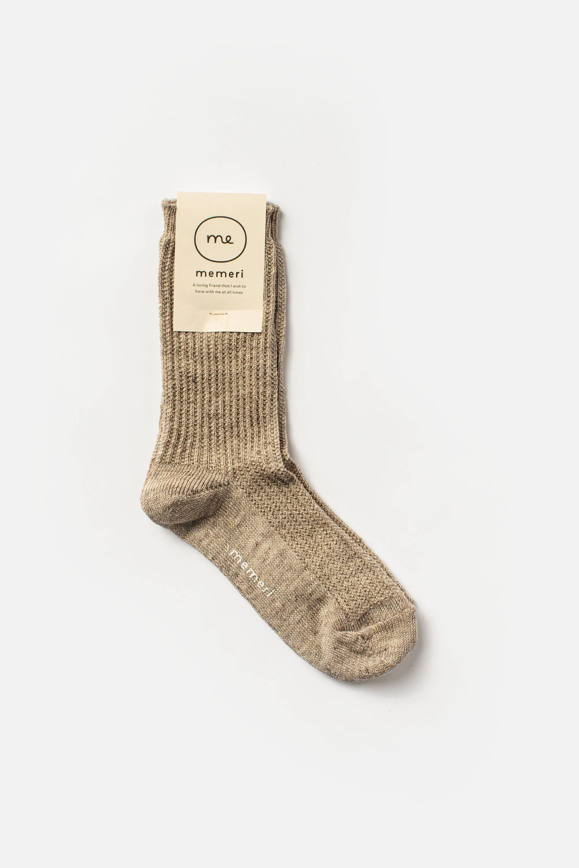 Linen Ribbed Socks