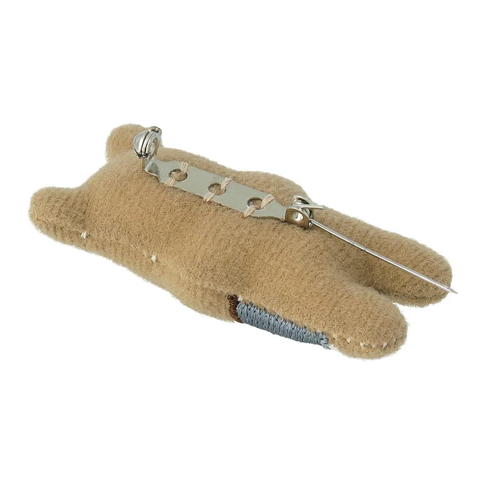 Little Bear and Flower Padded Brooch