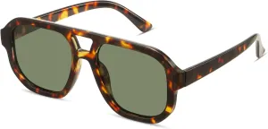 livho Trendy Polarized Square Aviator Sunglasses Women Men Square Eyewear Frame, Retro Sun Glasses for Women Men 2025 Shades