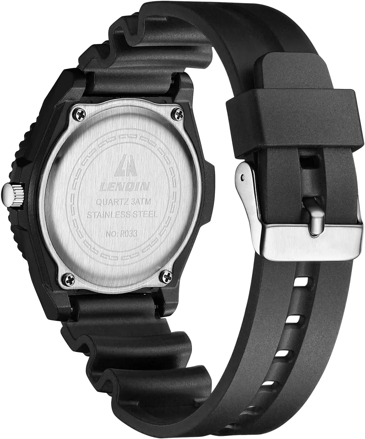 LN LENQIN Mens Watches Analog Quartz Watches for Man 30M Waterproof Wrist Watches Mens Designer Watch Minimalist Military Sports Casual Watch with Silicone Band
