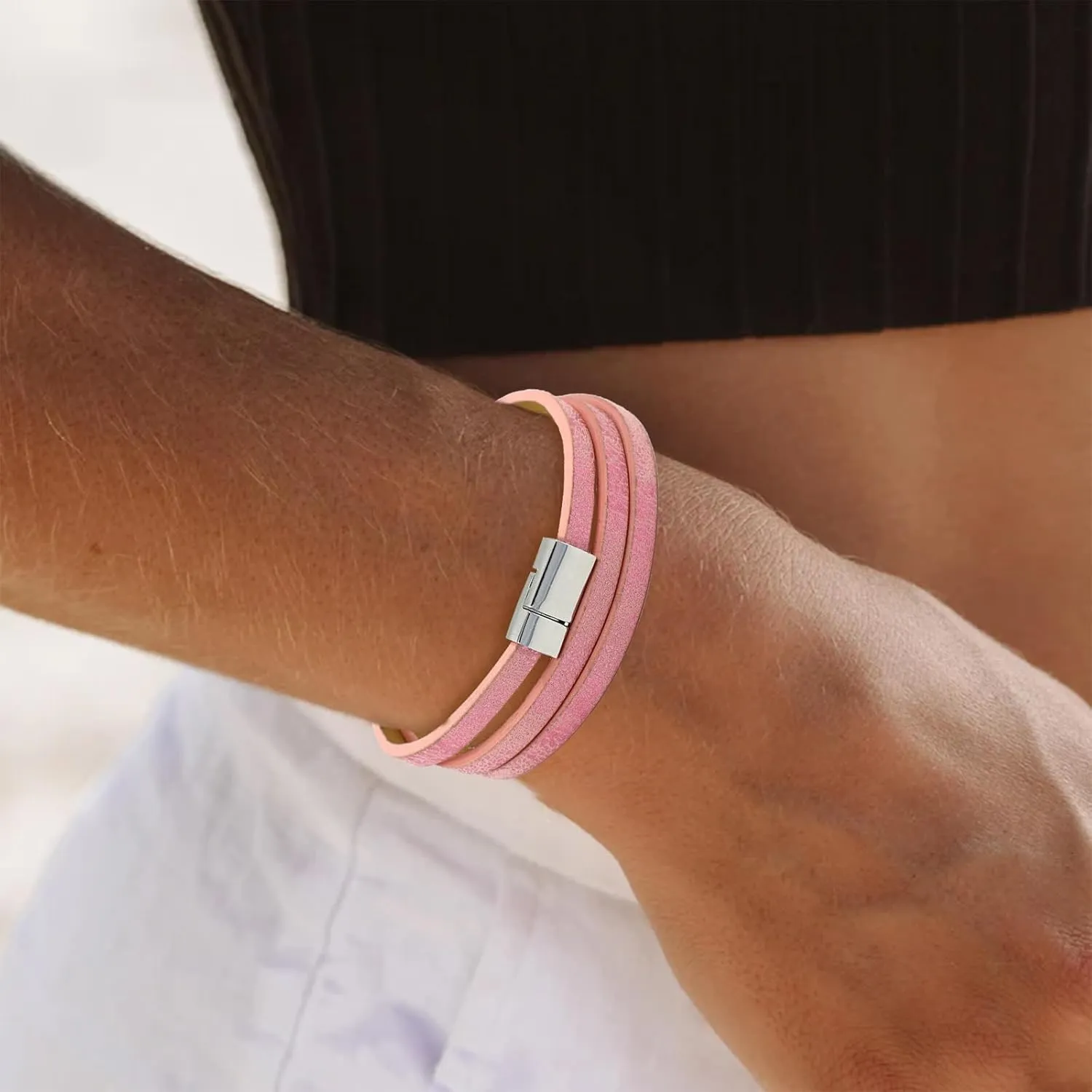 Long tiantian Leather Bracelets for Women Leather Wrap Bracelets Women's Bracelets Trendy Bracelets for Women 2025