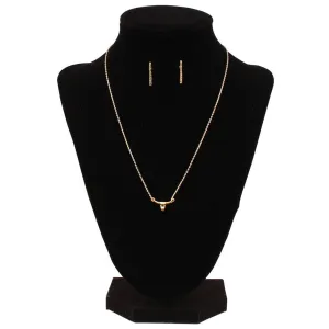 Longhorn Head Jewelry Set - Gold
