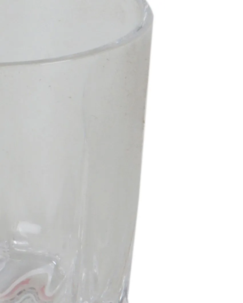 Lotus Cut Designed Whisky Glasses | Set Of 6 | 250 Ml