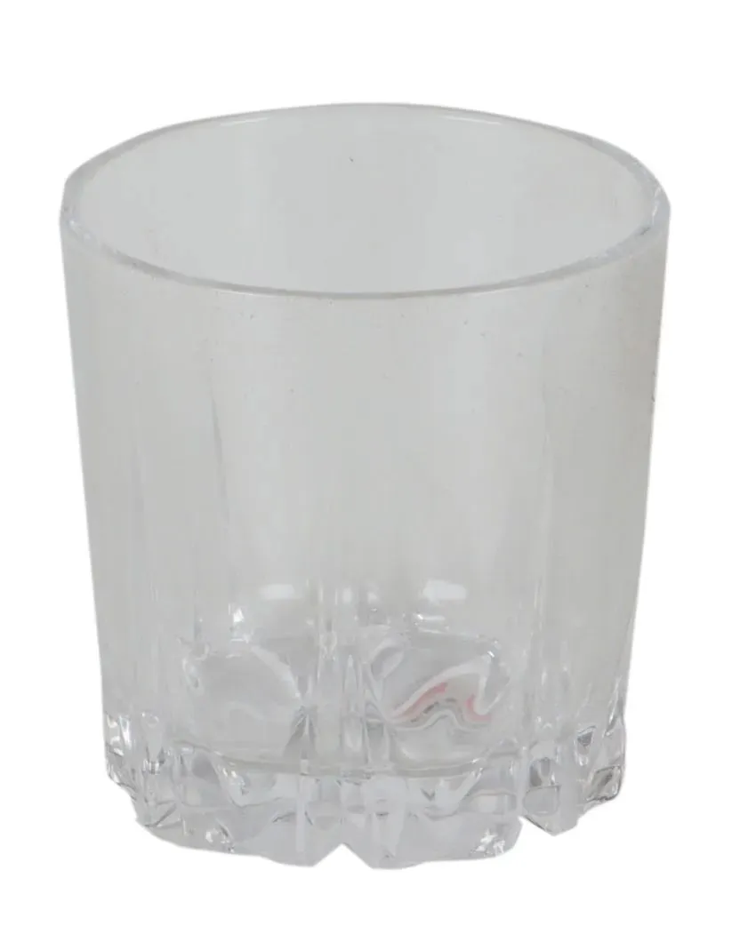 Lotus Cut Designed Whisky Glasses | Set Of 6 | 250 Ml