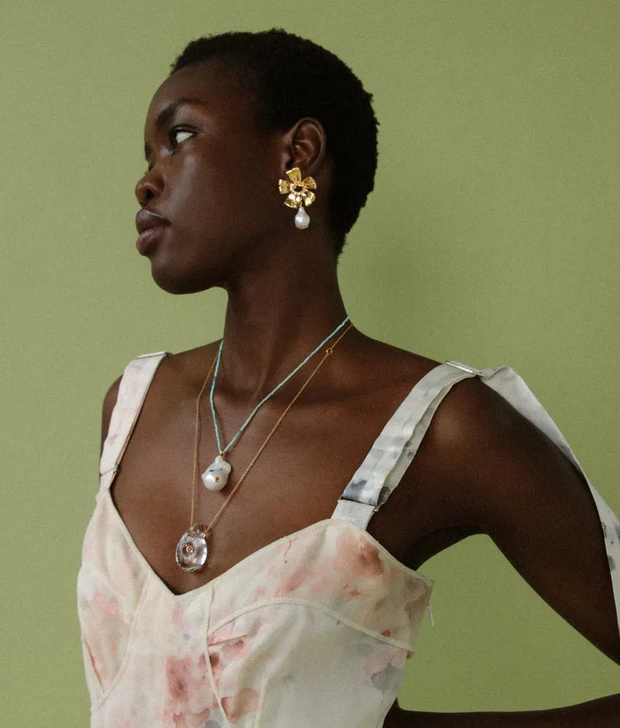 LOTUS PEARL EARRINGS
