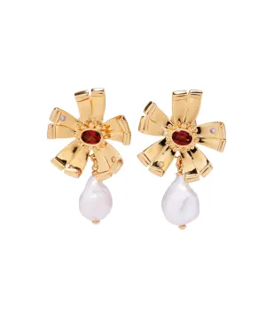 LOTUS PEARL EARRINGS
