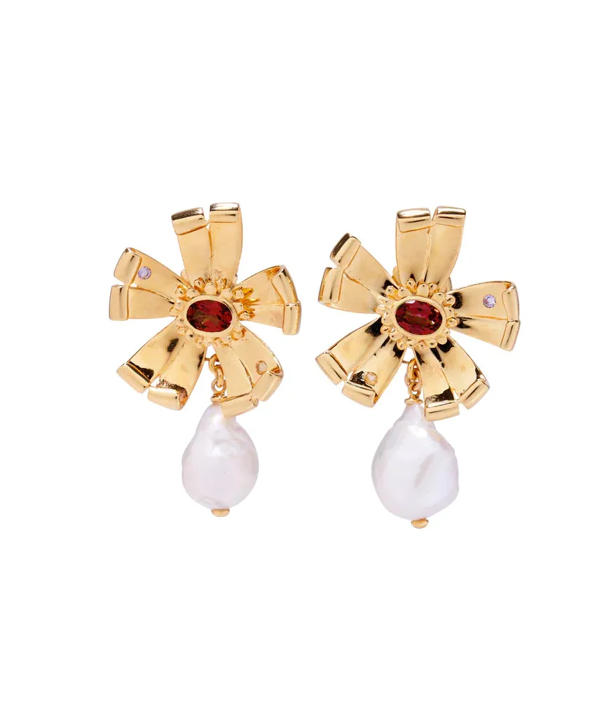 LOTUS PEARL EARRINGS