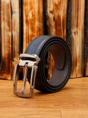 LOUIS STITCH Men's Prussian Blue Italian Raw Leather Belt Premium Hand Padded Casual Belts for Men
