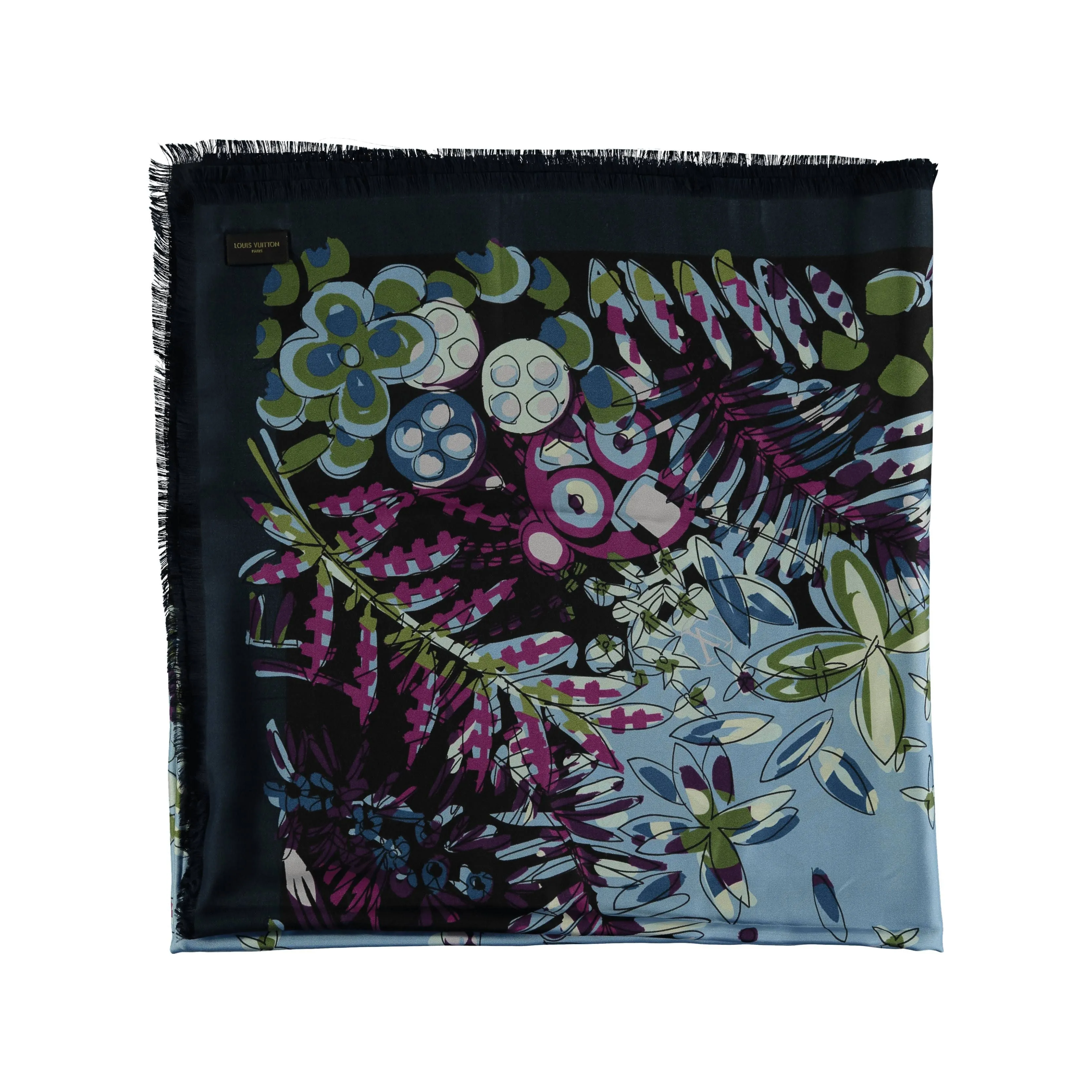 Louis Vuitton Floral Silk Scarf