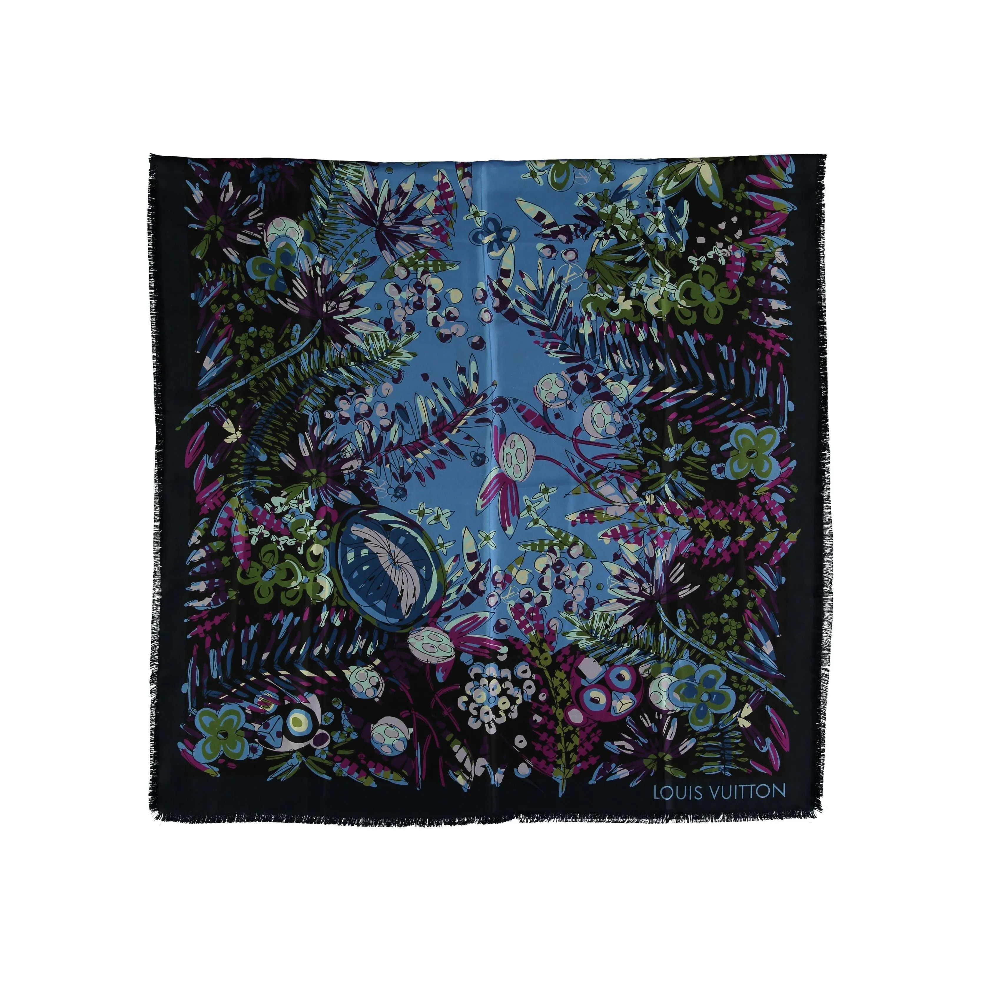 Louis Vuitton Floral Silk Scarf