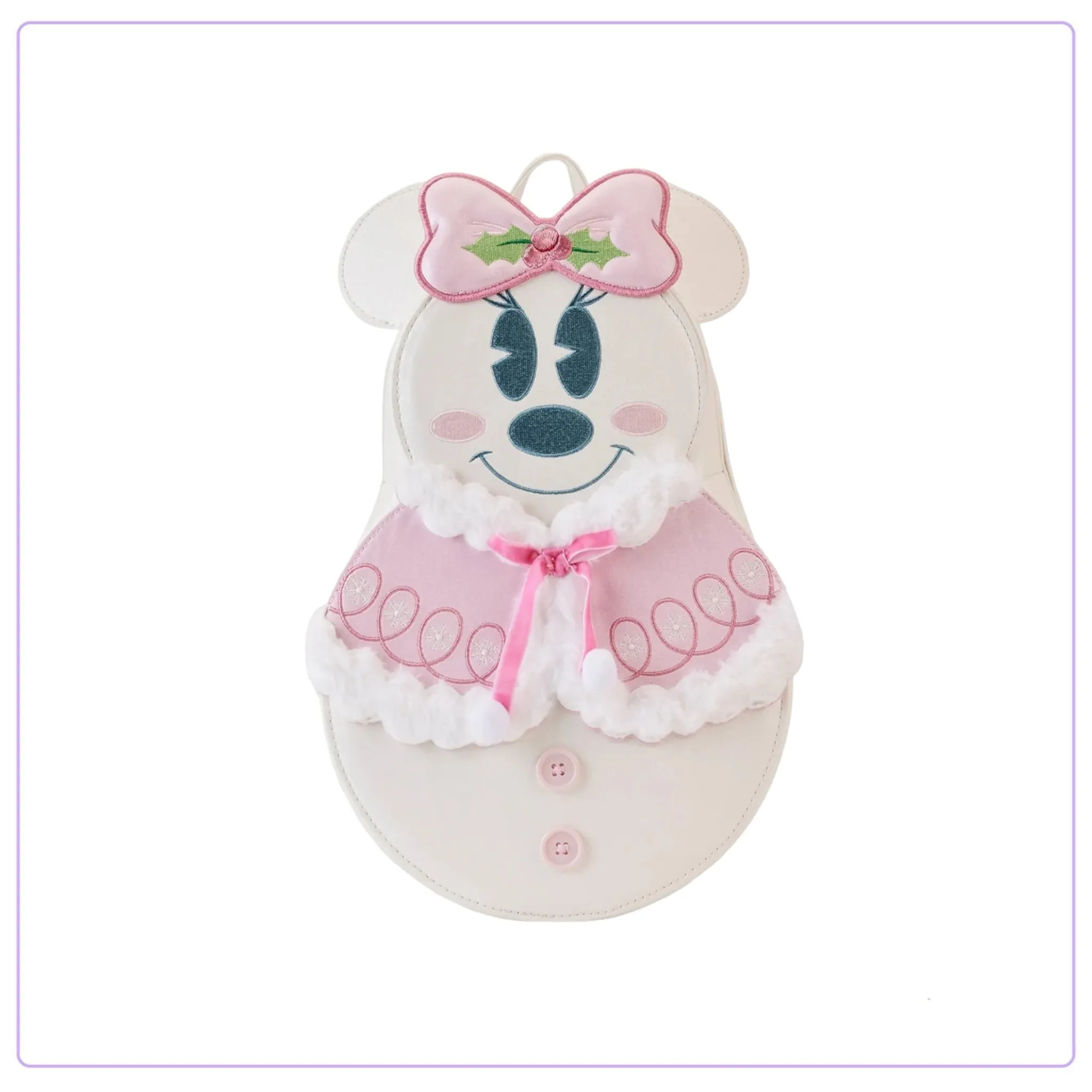 Loungefly Disney Minnie Pastel Figural Snowman Mini Backpack