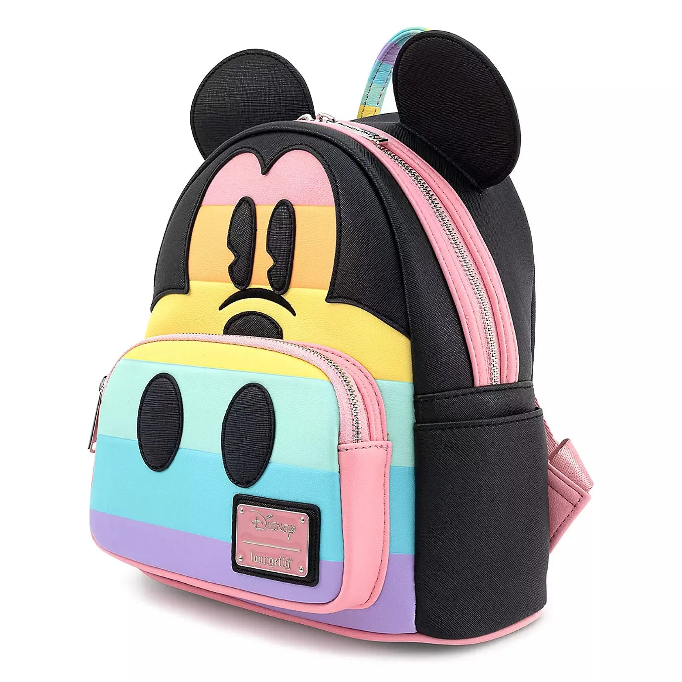 Loungefly x Disney Mickey Mouse Pastel Stripe Mini Backpack