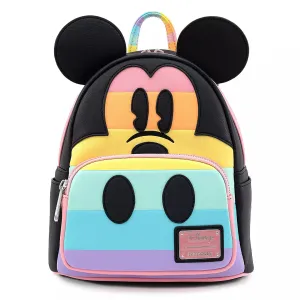 Loungefly x Disney Mickey Mouse Pastel Stripe Mini Backpack