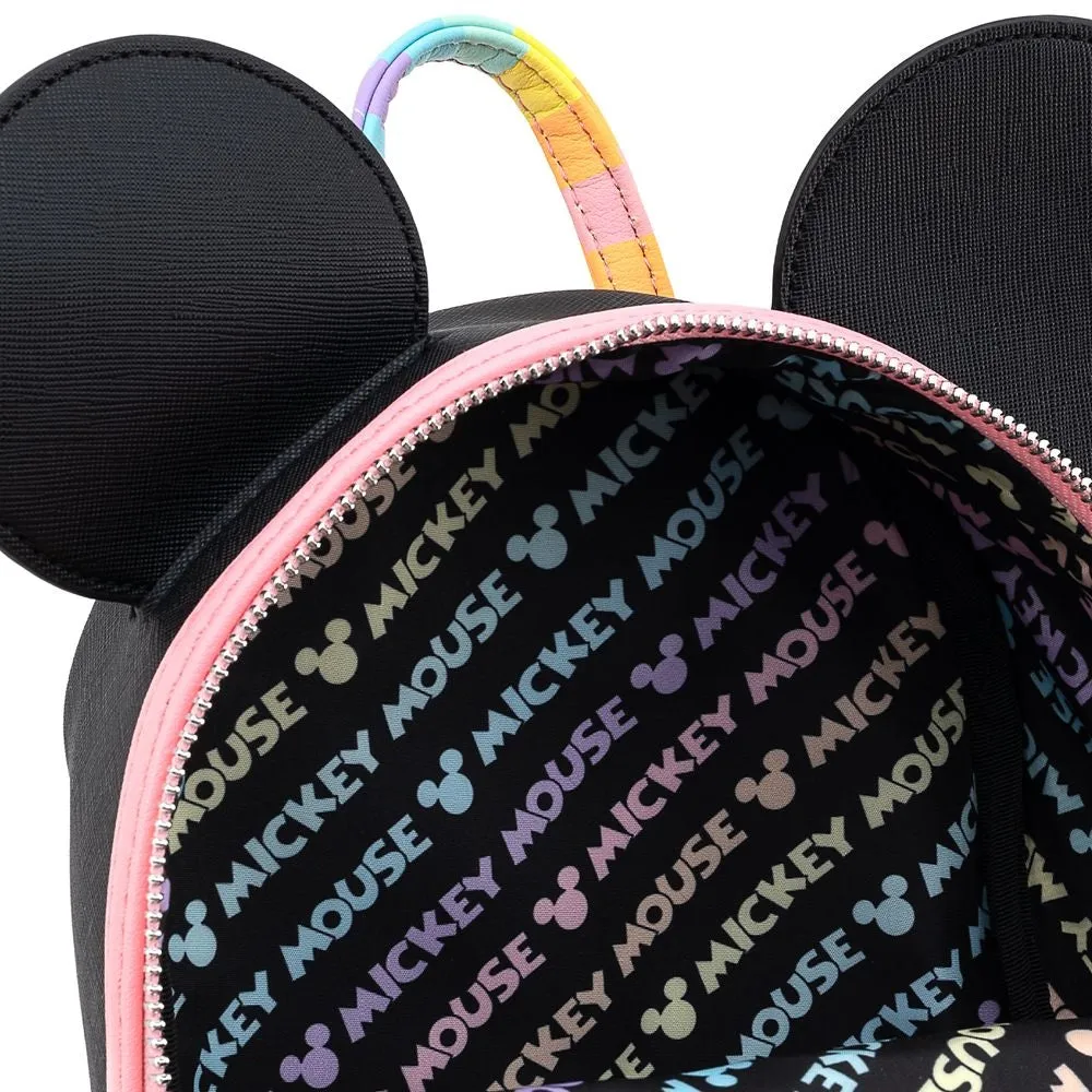 Loungefly x Disney Mickey Mouse Pastel Stripe Mini Backpack