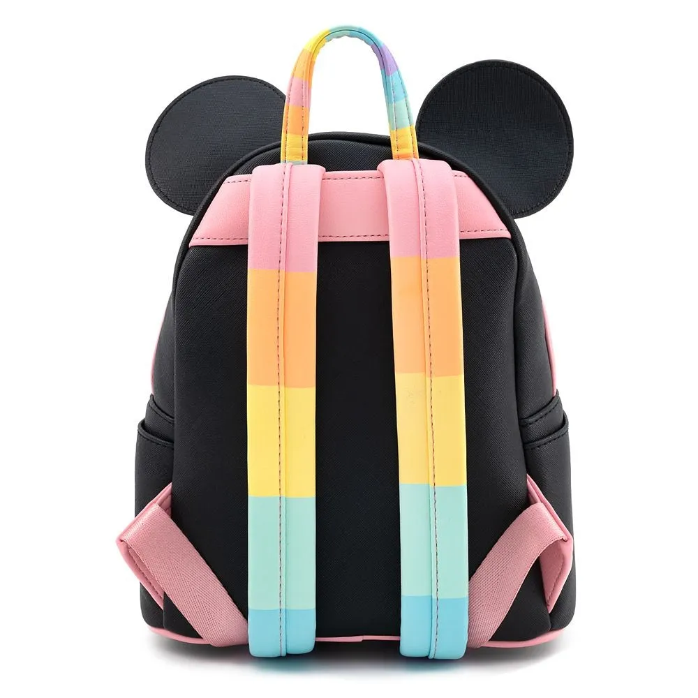 Loungefly x Disney Mickey Mouse Pastel Stripe Mini Backpack