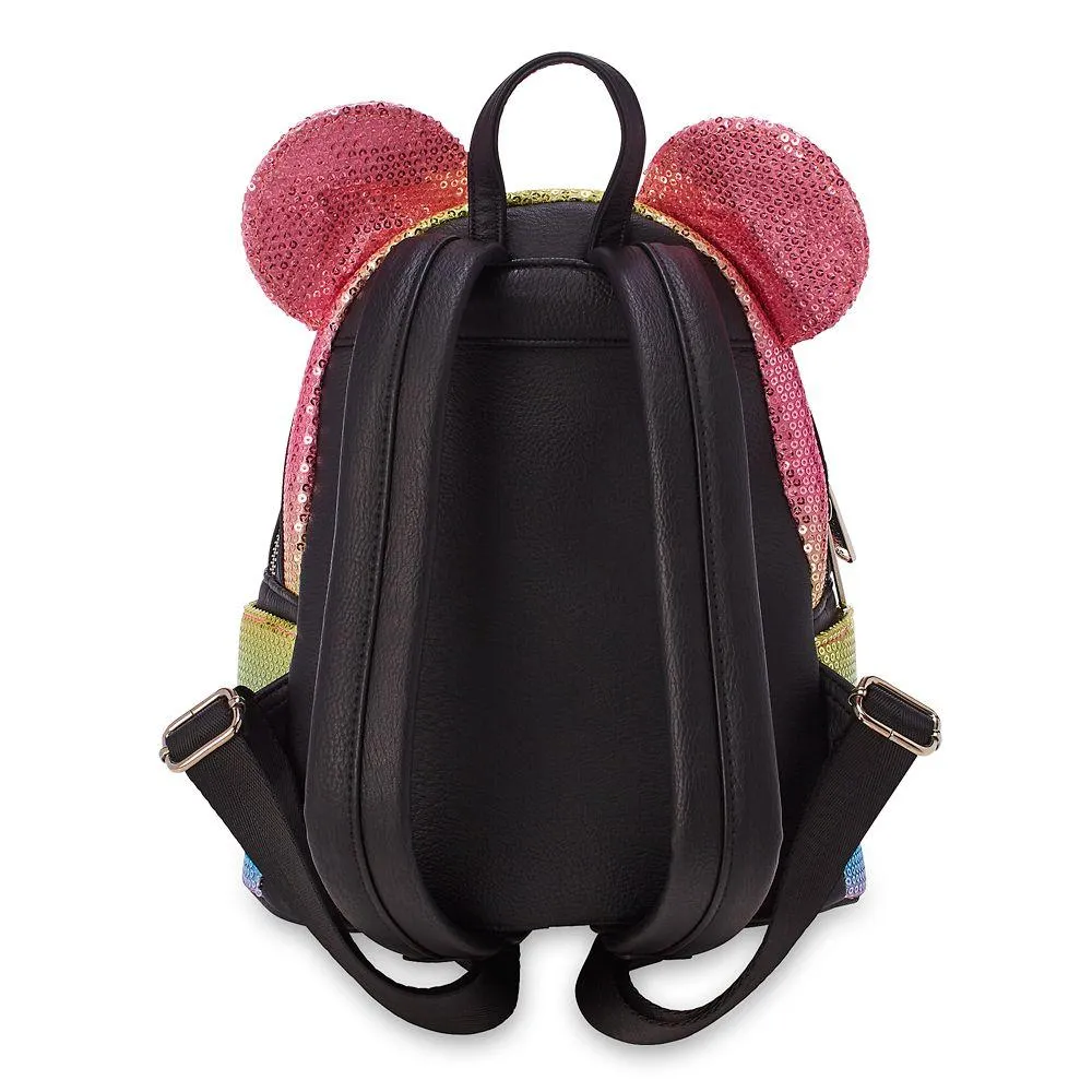 Loungefly x Disney Parks Minnie Mouse Rainbow Sequined Mini Backpack