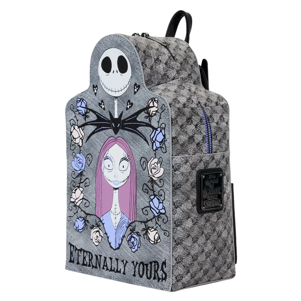 Loungefly x Nightmare Before Christmas Jack & Sally Eternally Yours Tombstone Mini Backpack
