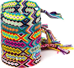 LoveInUSA 8PCS Woven Friendship Bracelet, Nepal Style Woven Bracelets Braided Friendship Bracelets for Women Men and Teens Handmade