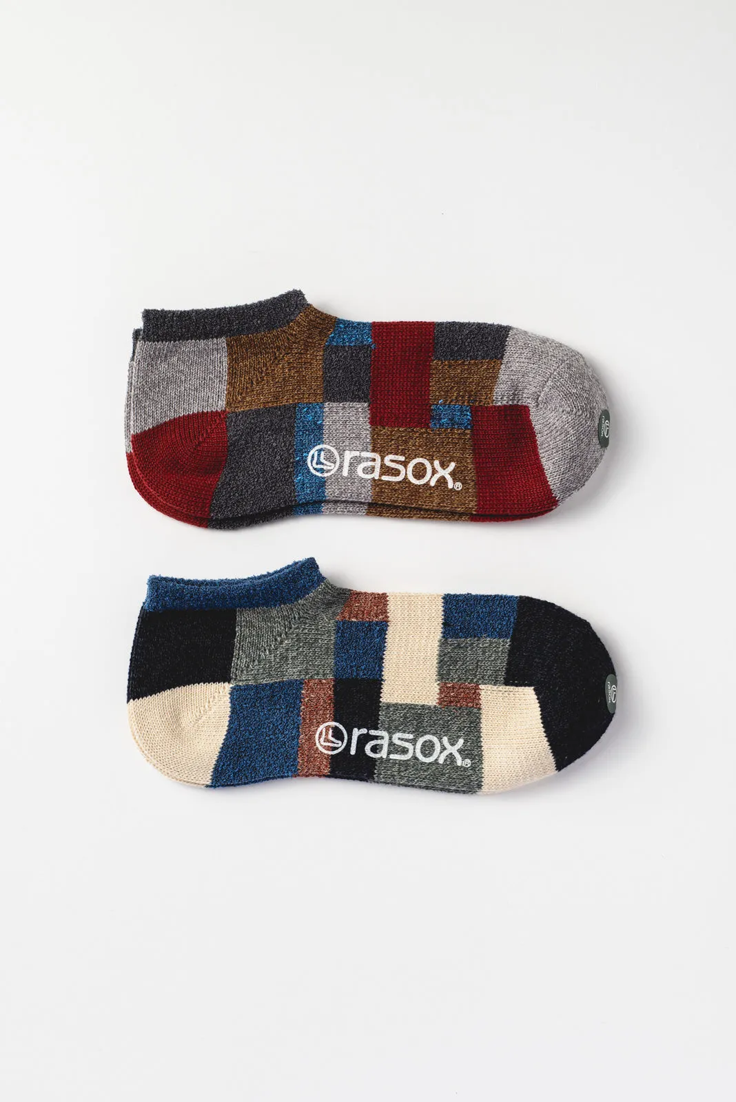 Low Socks Patchwork, Grey