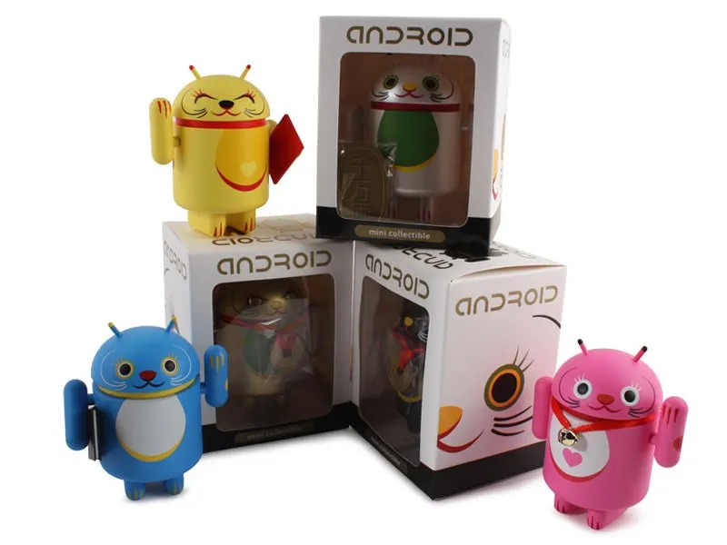 Lucky Cat Android AP Set Signed Art Toy by Shane Jessup