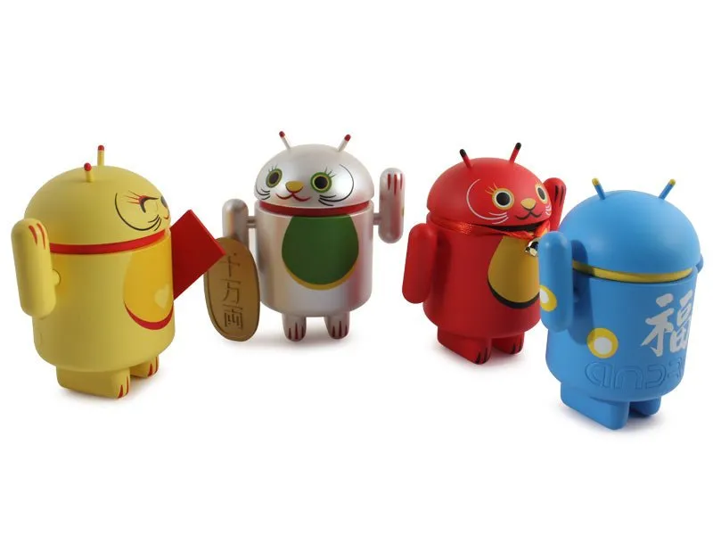 Lucky Cat Android AP Set Signed Art Toy by Shane Jessup