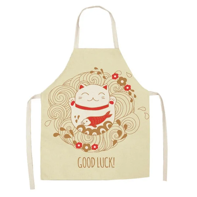 Lucky Cat Apron Kitchen