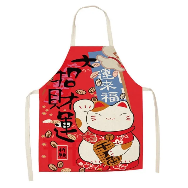 Lucky Cat Apron Kitchen