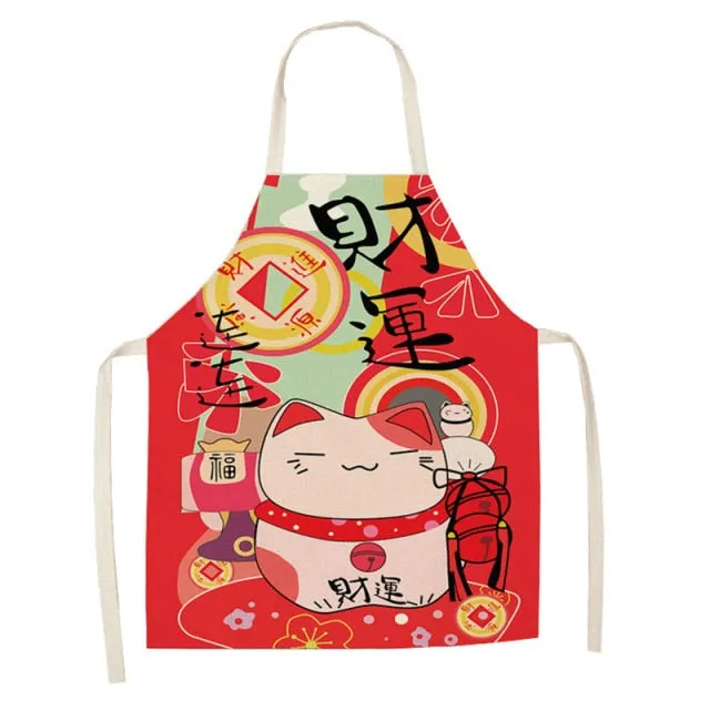 Lucky Cat Apron Kitchen