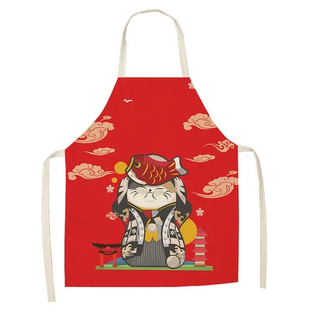 Lucky Cat Apron Kitchen