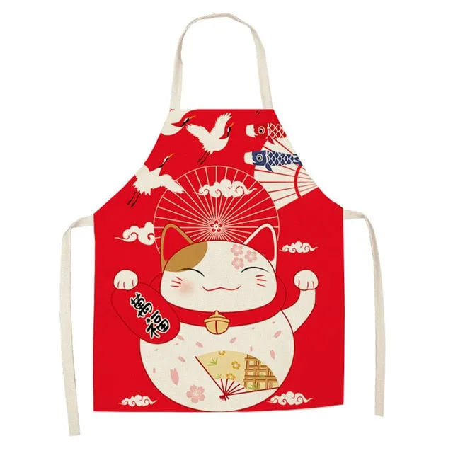 Lucky Cat Apron Kitchen