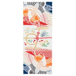 Lucky Cranes Traditional Japanese Tenugui