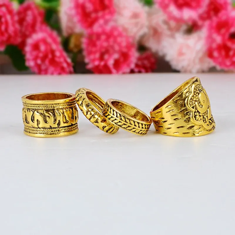 Lucky Elephant Ring Set
