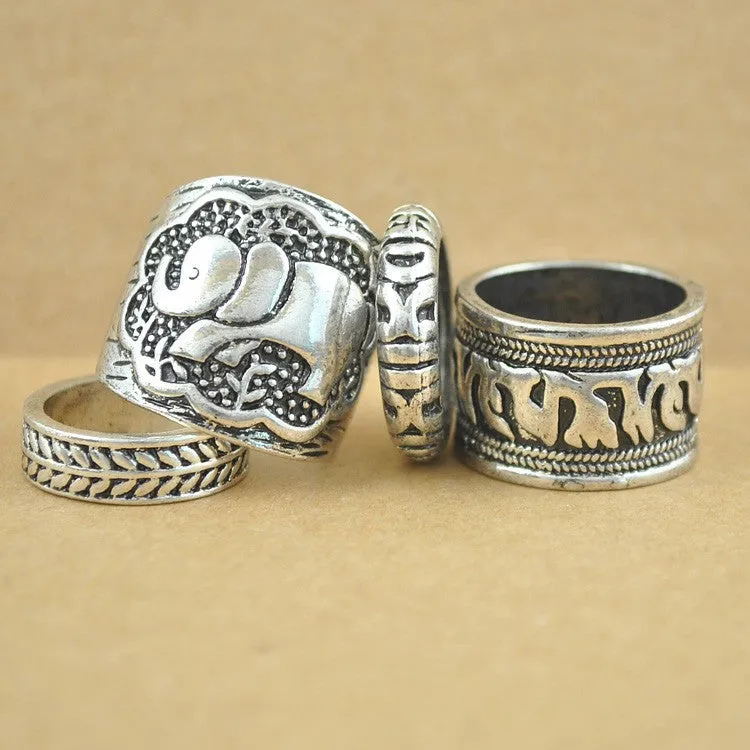 Lucky Elephant Ring Set