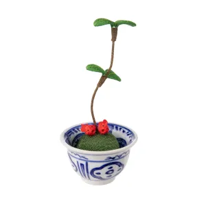 LUCKY GOLDEN FISH KOKEDAMA FIGURINE