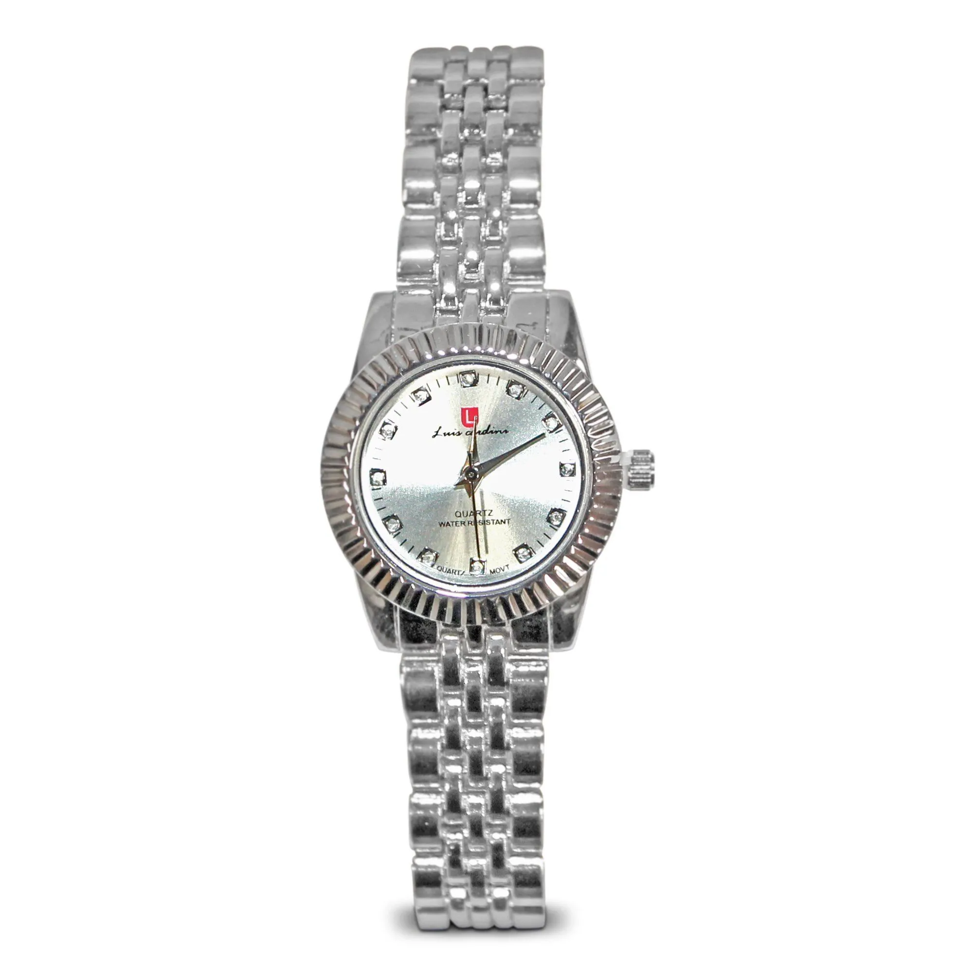 Luis Cardini Stainless Steel His & Her Couple Watch